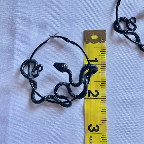 Snake Hoop Earrings - Picture 4 of 4